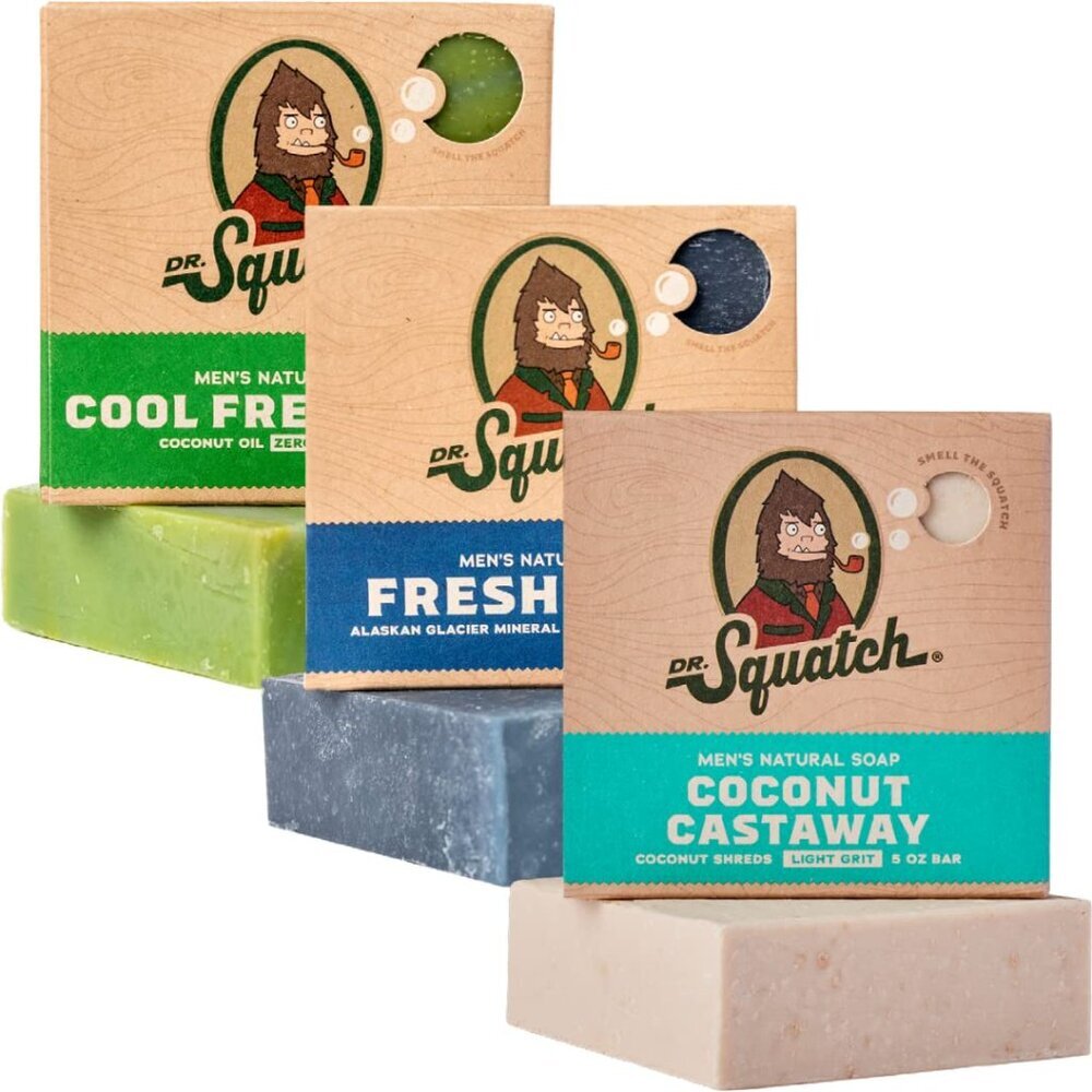 Natural Bar Soap for Men - Cold Process Soap with No Harsh Chemicals - Coconut C